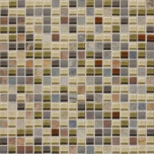 Daltile Slate Radiance Cactus 11-3/4 in. x 11-3/4 in. x 8 mm Glass and Stone Mosaic Blend Wall Tile