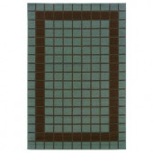 Oriental Weavers Nevis Plaza Blue and Chocolate 6 ft. 3 in. x 9 ft. 2 in. Area Rug