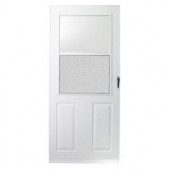 EMCO 200 Series 36 in. White Aluminum Traditional Storm Door with Black Hardware