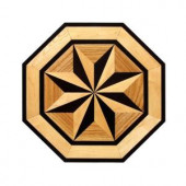 PID Floors Octagon Medallion Unfinished Decorative Wood Floor Inlay MT003 - 5 in. x 3 in. Take Home Sample