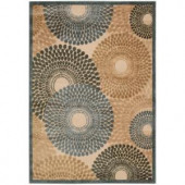 Nourison Graphic Illusions Teal 5 ft. 3 in. x 7 ft. 5 in. Area Rug