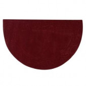 Home Decorators Collection Cyrus Burgundy 1 ft. 8 in. x 2 ft. 11 in. Half Round Accent Rug