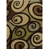 Tayse Rugs Fashion Shag Multi 5 ft. 3 in. x 7 ft. 3 in. Transitional Area Rug