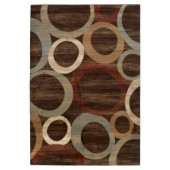 Lavish Home Sphere Vision Brown and Beige 5 ft. x 7 ft. 3 in. Area Rug