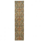 Home Decorators Collection Rachelle Sea Blue 2 ft. 3 in. x 10 ft. Runner