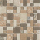 EPOCH No Ka 'Oi Lahaina-La420 Stone And Glass Blend Mesh Mounted Floor & Wall Tile - 4 in. x 4 in. Tile Sample