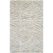 BASHIAN Greenwich Collection Safari Light Blue 5 ft. 6 in. x 8 ft. 6 in. Area Rug