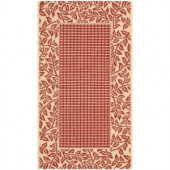 Safavieh Courtyard Red/Natural 2.6 ft. x 5 ft. Area Rug
