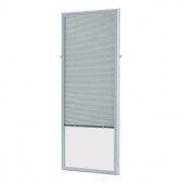 ODL 25 in. x 66 in. Add-On Enclosed Aluminum Blinds in White for Patio Doors with Flush Frame Around Glass