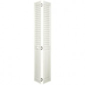 Home Fashion Technologies 2 in. Louver/Panel Behr Off White Solid Wood Interior Bifold Closet Door