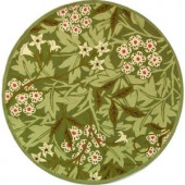 Safavieh Chelsea Green/Ivory 5.5 ft. x 5.5 ft. Round Area Rug