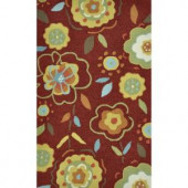 Loloi Rugs Summerton Life Style Collection Red Yellow 2 ft. 3 in. x 3 ft. 9 in. Accent Rug