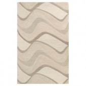 Kas Rugs Soothing Waves Ivory 3 ft. 3 in. x 5 ft. 3 in. Area Rug