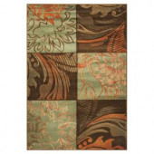 Kas Rugs Fauna Patchwork Blue/Brown 5 ft. 3 in. x 7 ft. 8 in. Area Rug