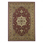 Kas Rugs Classic Medallion Red/Beige 9 ft. 10 in. x 13 ft. 2 in. Area Rug