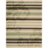 Nourison Rug Boutique Modern Paisley Green/Brown 8 ft. x 11 ft. Area Rug