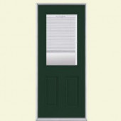 Masonite Mini Blind Painted Steel Entry Door with No Brickmold