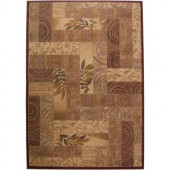 Rizzy Home Bellevue Collection Rust and Beige 3 ft. 3 in. x 5 ft. 3 in. Area Rug