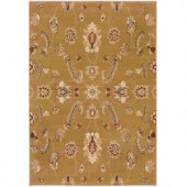 LR Resources Transitional Gold Runner 1 ft. 10 in. x 7 ft. 1 in. Plush Indoor Area Rug