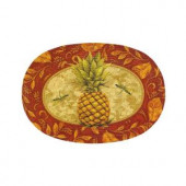 Golden Pineapple 20 in. x 30 in. Braided Rug