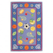 Kas Rugs Game Time Blue/Red 3 ft. 3 in. x 5 ft. 3 in. Area Rug