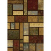 Home Dynamix City Blocks Brown and Multi 3 ft. 9 in. x 5 ft. 2 in. Area Rug