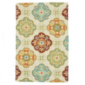 Loloi Rugs Olivia Life Style Collection Ivory Sage 3 ft. 6 in. x 5 ft. 6 in. Area Rug