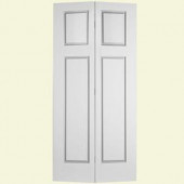 Masonite Glenview Textured 4-Panel Hollow-Core Primed Composite Interior Bifold Closet Door