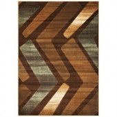 Kas Rugs Soft Angles Brown 2 ft. 2 in. x 3 ft. 3 in. Area Rug
