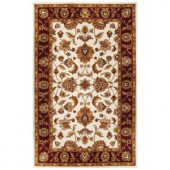 Kas Rugs Persian Mahal Ivory/Red 3 ft. 3 in. x 5 ft. 3 in. Area Rug