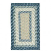 Colonial Mills Montego Blue Burst 8 ft. x 11 ft. Braided Are Rug