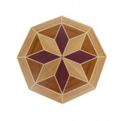 PID Floors 3/4 in. Thick x 24 in. Octagon Medallion Unfinished Decorative Wood Floor Inlay MT010