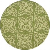 Loloi Rugs Summerton Life Style Collection Green Ivory 3 ft. Round Area Rug