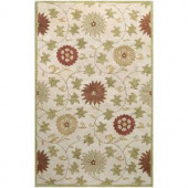 BASHIAN Wilshire Collection Transitions Ivory 5 ft. 6 in. x 8 ft. 6 in. Area Rug