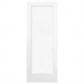 Steves & Sons Ultra 1-Panel Smooth MDF Primed White Interior Door Slab