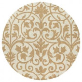 Kaleen Carriage Trellis Brown 7 ft. 9 in. x 7 ft. 9 in. Round Area Rug