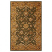 Kas Rugs Traditional Oushak Green/Gold 3 ft. 3 in. x 5 ft. 3 in. Area Rug