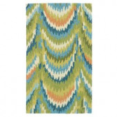 Loloi Rugs Olivia Life Style Collection Green Blue 2 ft. 3 in. x 3 ft. 9 in. Accent Rug