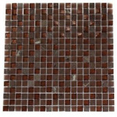 Splashback Tile 12 in. x 12 in. Penny Pottery Squares Glass Tiles