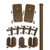 Quiet Glide 1-1/2 in. to 2-1/4 in. Basic Rectangle Oil Rubbed Bronze Rolling Door Hardware Kit