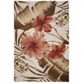 Kas Rugs Hibiscus Ivory 3 ft. 4 in. x 4 ft. 11 in. Area Rug