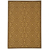 Safavieh Courtyard Chocolate/Natural 5 ft. 3 in. x 7 ft. 7 in. Area Rug