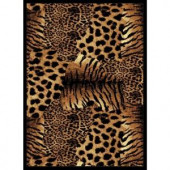 United Weavers Painted Skins Beige and Black 5 ft. 3 in. x 7 ft. 2 in. Area Rug