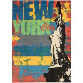 Nourison Altered States Liberty Multicolor 5 ft. x 7 ft. Area Rug