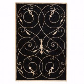 Home Decorators Collection Scrolls Black 5 ft. 3 in. x 8 ft. 3 in. Area Rug