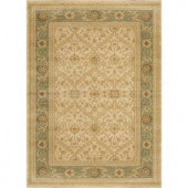 Home Dynamix Monroe Cream/Green 3 ft. 9 in. x 5 ft. 2 in. Area Rug