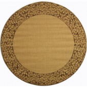 Safavieh Courtyard Natural/ Brown 5.3 ft. x 5.3 ft. Round Area Rug