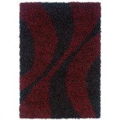 LR Resources LOL Flame 5 ft. 3 in. x 7 ft. 6 in. Plush Indoor Area Rug