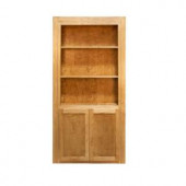 InvisiDoor 36 in. x 80 in. Unfinished Cherry 4-Shelf Bookcase Door