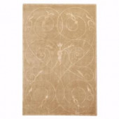Home Decorators Collection Scrolls Brown and Gold 2 ft. x 3 ft. Area Rug